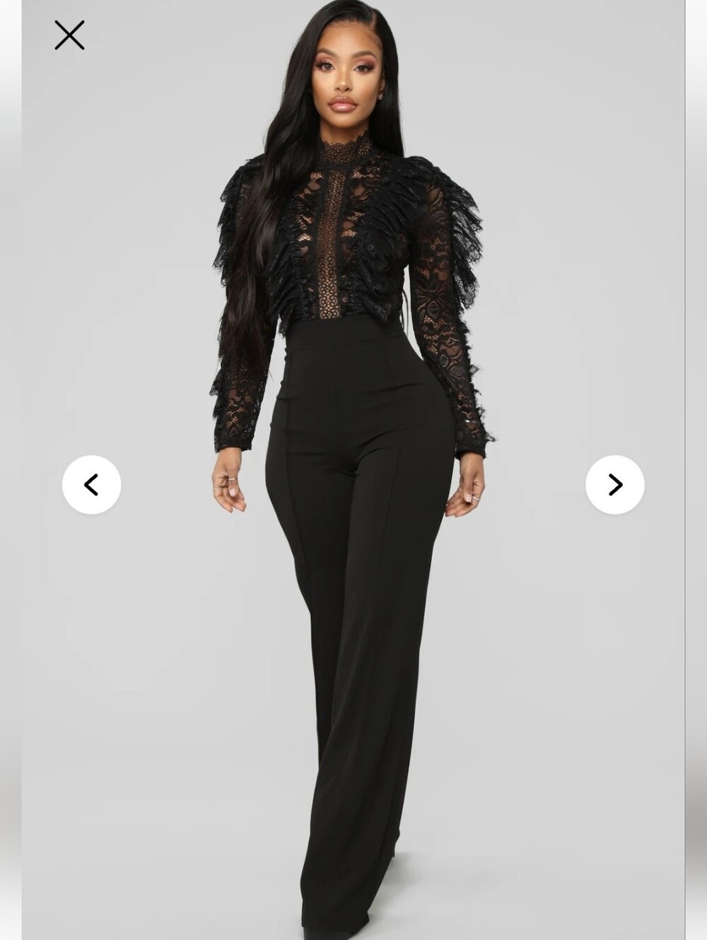 Fashion Nova In My Shadow Jumpsuit NWT Black Sz XL